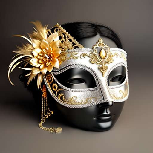 Venetian Masquerade Mask and Tiara Image Prompt - Midjourney
